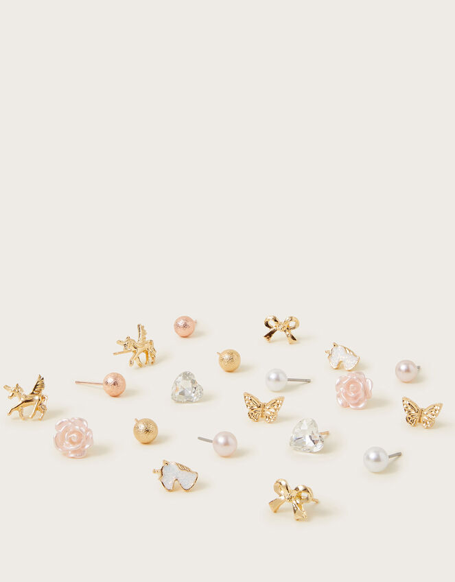 10-Pack Pretty Stud Earrings, , large