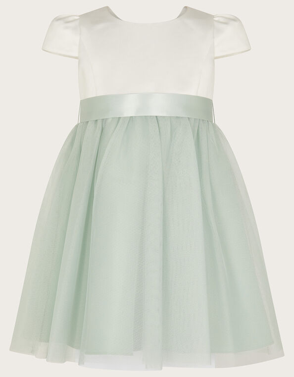 Baby Tulle Bridesmaid Dress, Green (SAGE), large