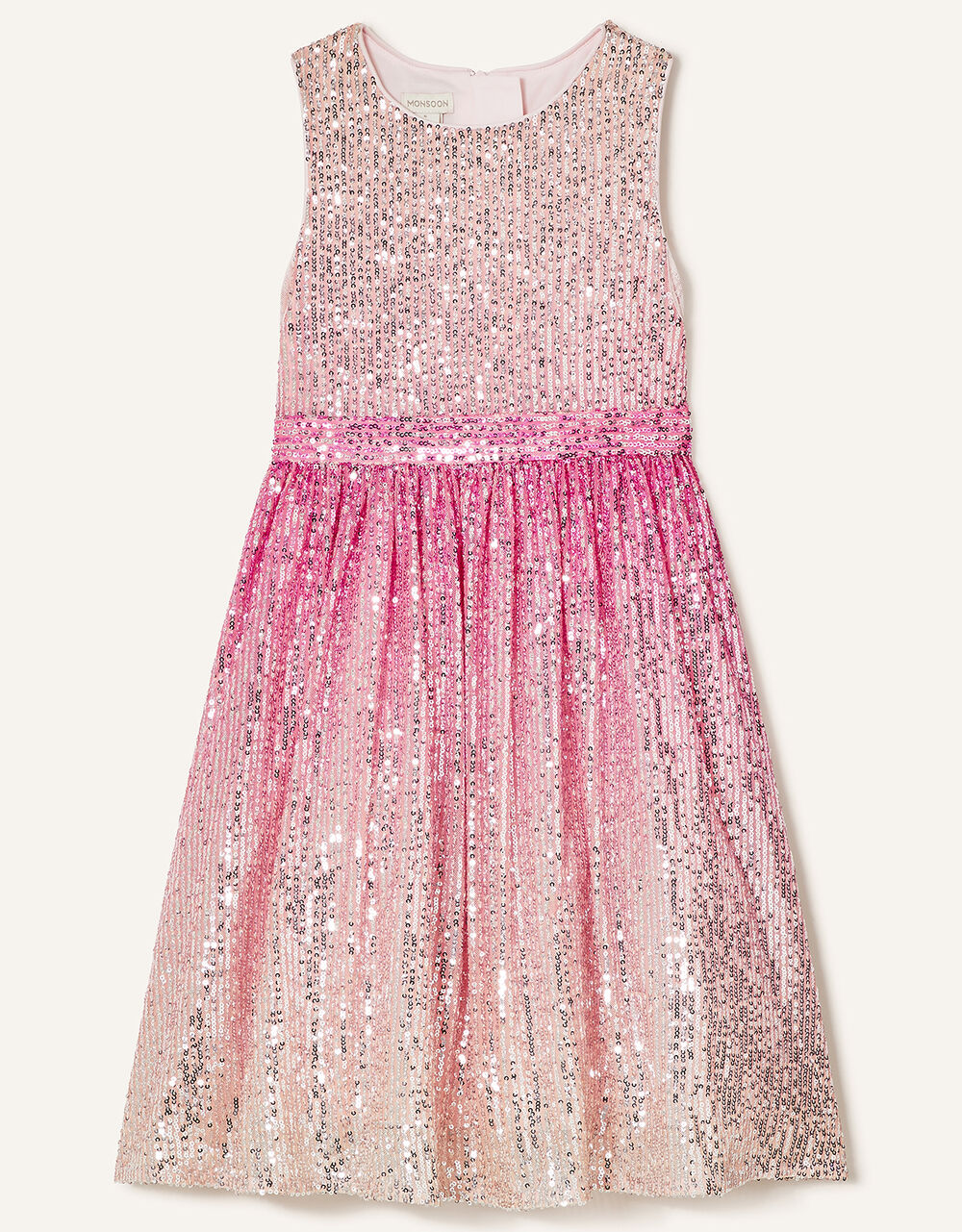 Ombre Sequin Dress Pink | Girls' Dresses | Monsoon UK.