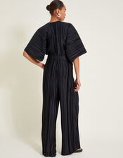 Polly Plisse Jumpsuit, Black (BLACK), large