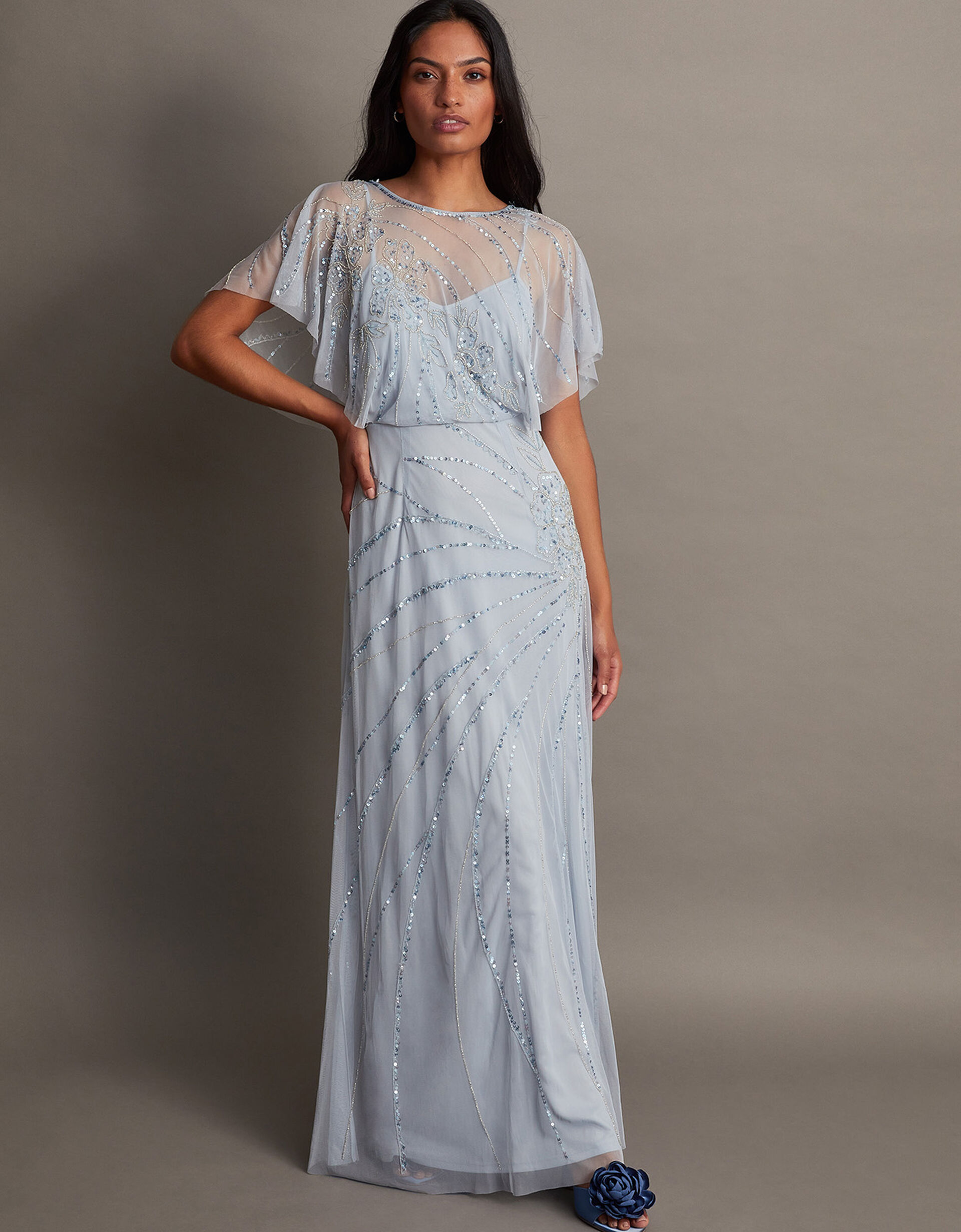 Sienna Embellished Maxi Dress with Recycled Polyester | Evening Dresses ...