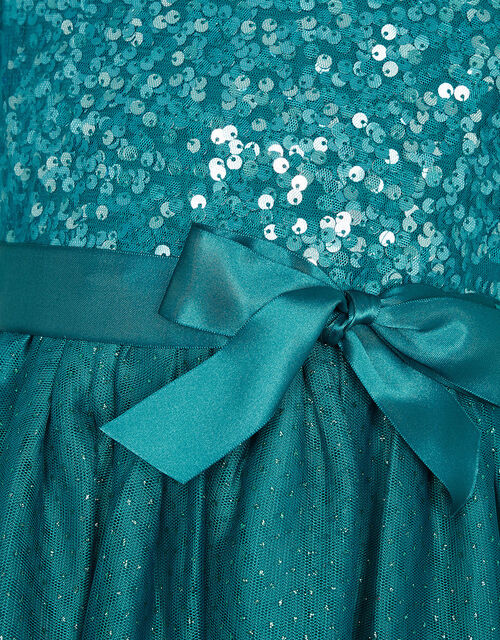 Baby Paige Sequin Dress Teal | Baby Girl Dresses | Monsoon UK.