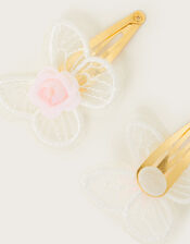 Lacey Butterfly Hair Clips Set of Two, , large