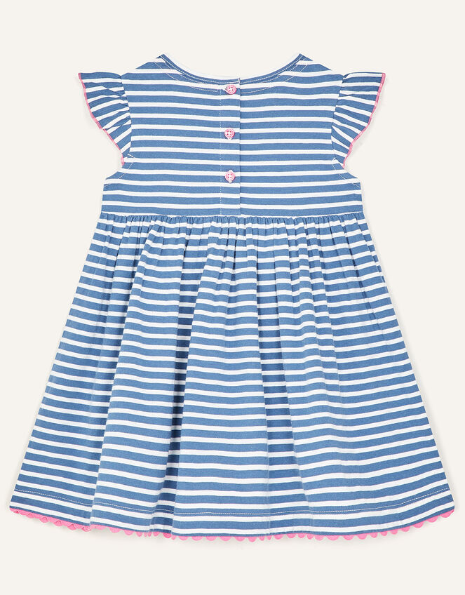 Baby Unicorn Stripe Dress Blue