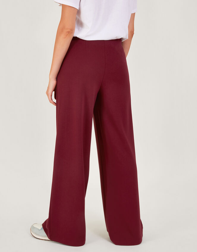 Priya Ponte Trousers, Red (BERRY), large