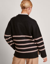 Sable Stripe Jumper, Black (BLACK), large