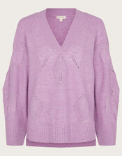 Pointelle Jumper, Purple (PURPLE), large