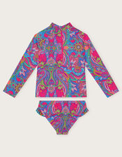 2-Piece Paisley Long Sleeve Set, Pink (PINK), large