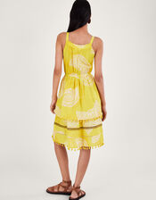 Tiered Halter Dress, Yellow (YELLOW), large