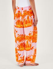 One Hundred Stars Ancient Columns Print Trousers, Orange (ORANGE), large