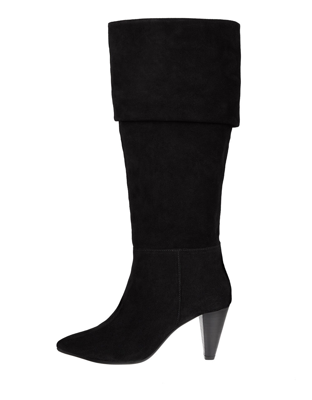 Slouch Suede Thigh Boots Black | Shoes & Boots | Monsoon UK.