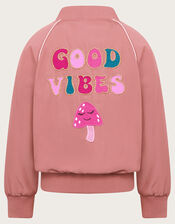 Good Vibes Bomber Jacket, Pink (PINK), large