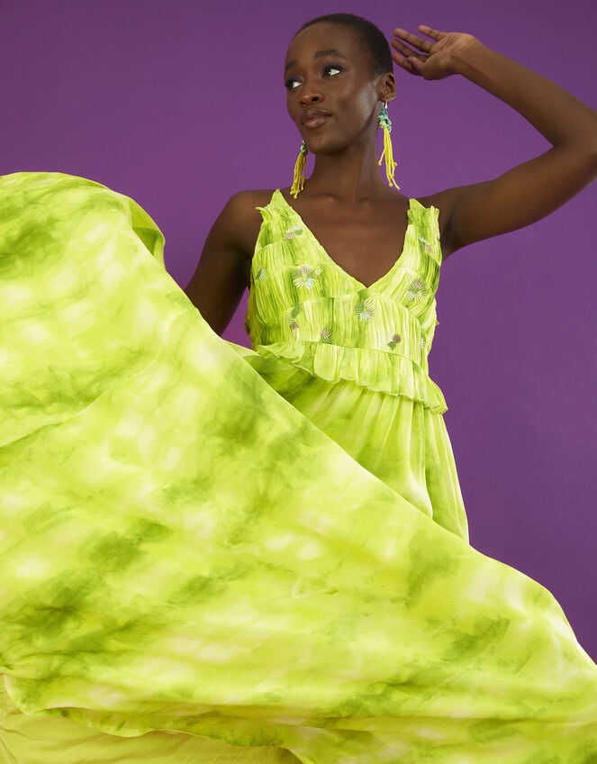 faktum Forældet indsats Dalila Tie Dye Dress with Sustainable Viscose Green | Maxi Dresses |  Monsoon UK.