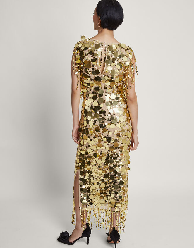 Solange Sequin Dress, Gold (GOLD), large
