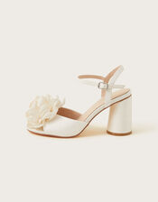 Corsage Bridal Heel Sandals, Ivory (IVORY), large