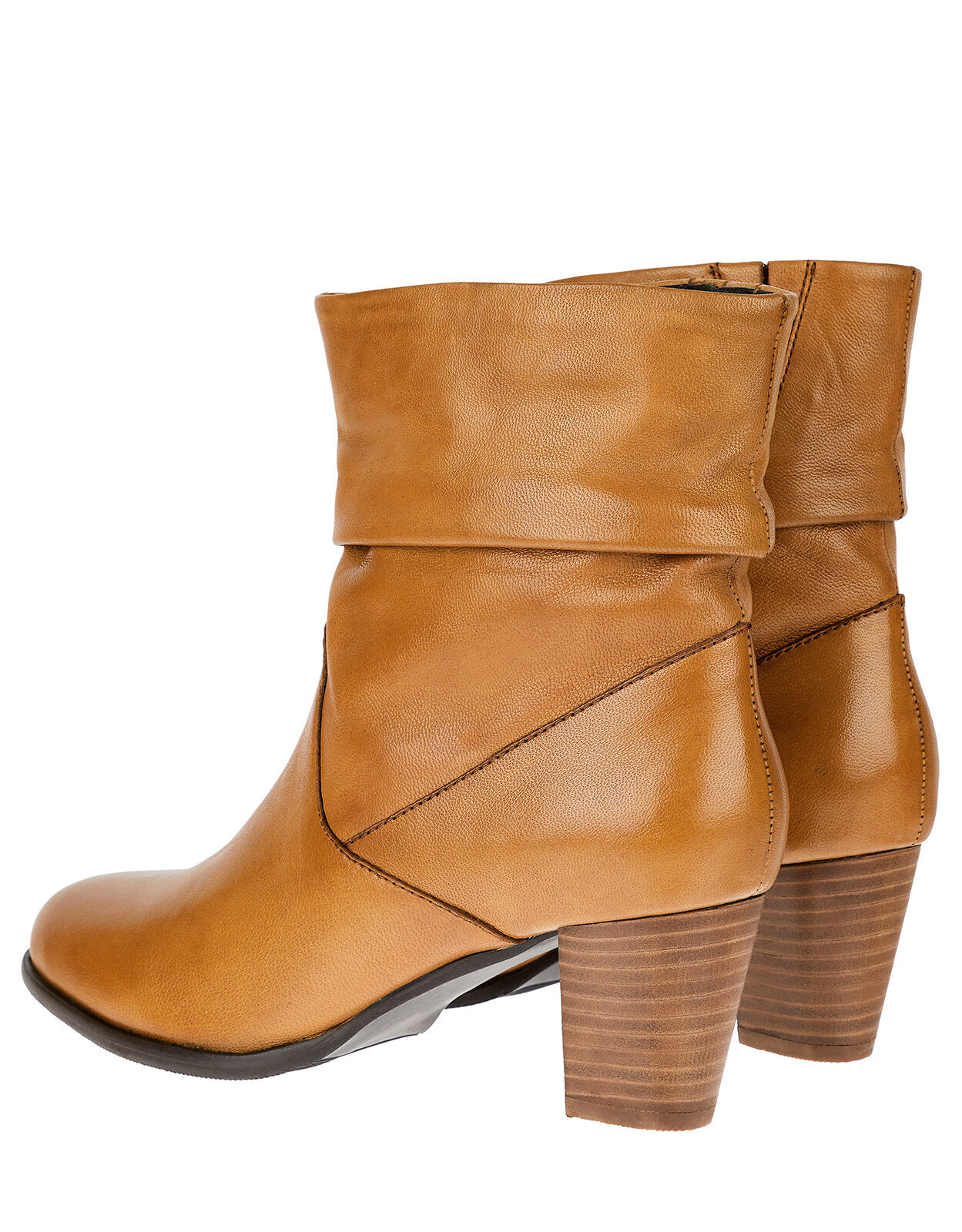 leather slouch ankle boots