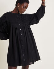 Melissa Long Sleeve Mini Dress, Black (BLACK), large
