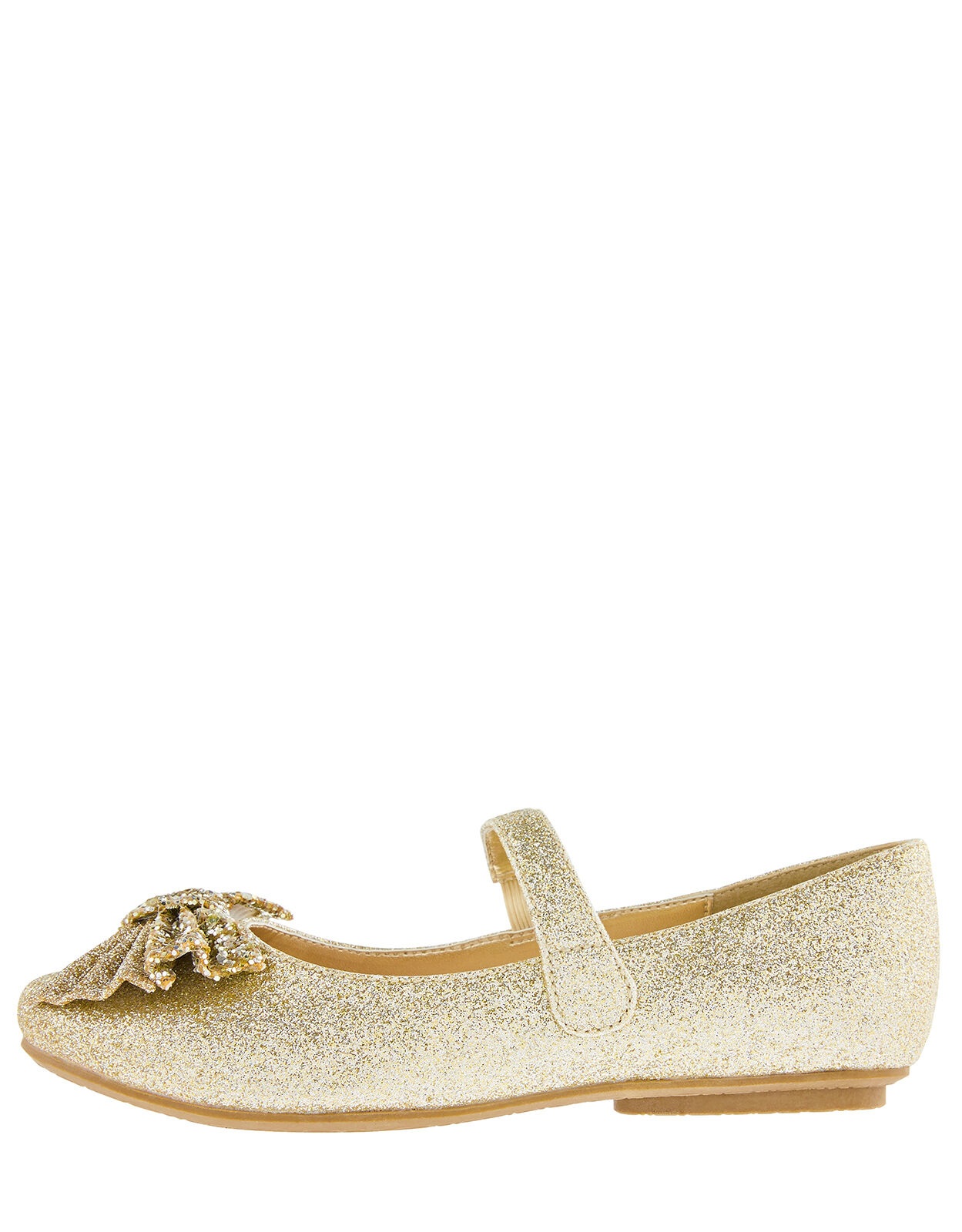 gold sparkle ballet flats