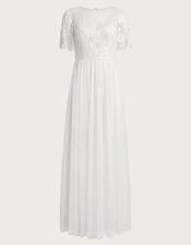 Ali Embroidered Bridal Dress, Ivory (IVORY), large