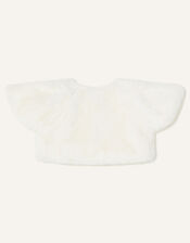 Baby Faux Fur Shrug, Ivory (IVORY), large