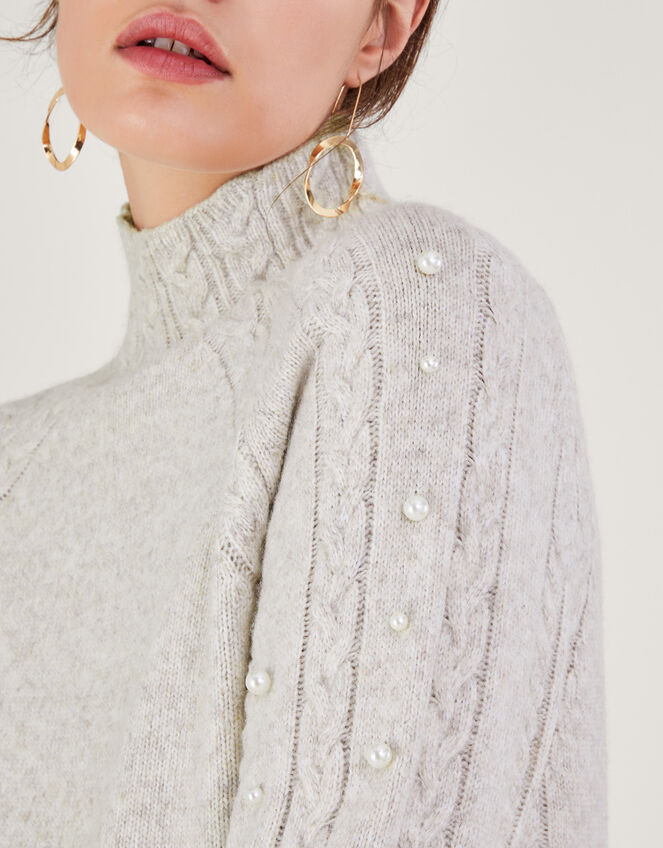 Pearl Cable Jumper Ivory