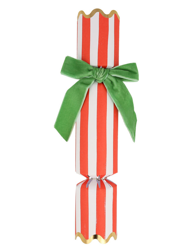 Meri Meri 6-Pack Stripe Velvet Bow Christmas Crackers, , large