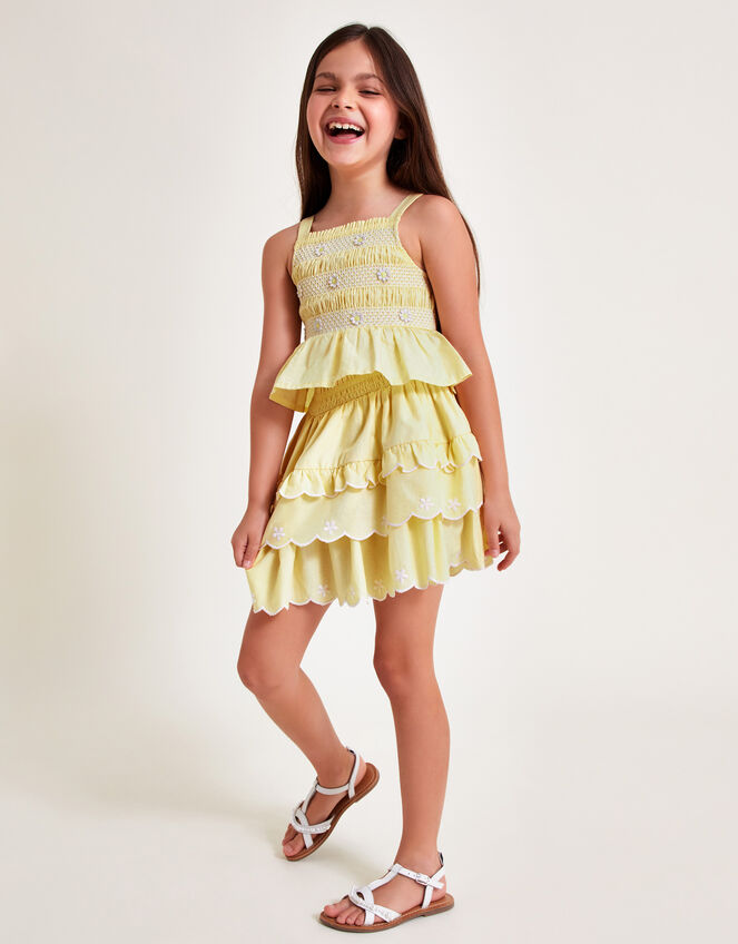 Daisy Top and Skirt Set, Yellow (YELLOW), large