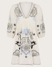 Hallie Embroidered Kaftan, Ivory (IVORY), large