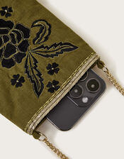 Beth Embroidered Phone Bag, , large