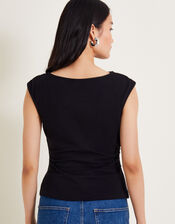 Sandy Slash Cami Top, Black (BLACK), large