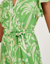 Oriana Tea Dress in LENZING™ ECOVERO™, Green (GREEN), large