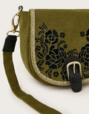 Beth Embroidered Saddle Bag, , large