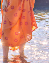 East Sleeveless Maxi Dress, Orange (ORANGE), large