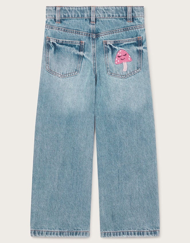 Mushroom Denim Jeans, Blue (BLUE), large