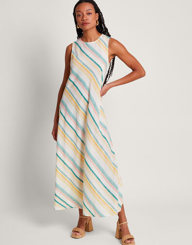 Aubree Stripe Dress, Green (GREEN), large