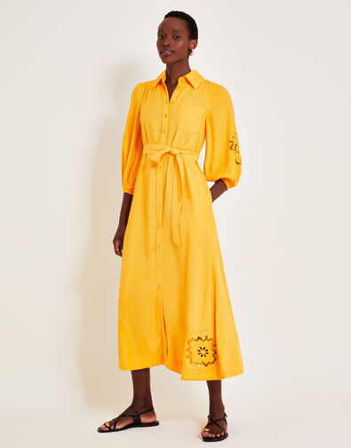 Millie Shirt Dress, Yellow (YELLOW), large