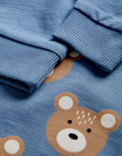 Newborn Bear Sweatshirt and Joggers Set, Blue (BLUE), large