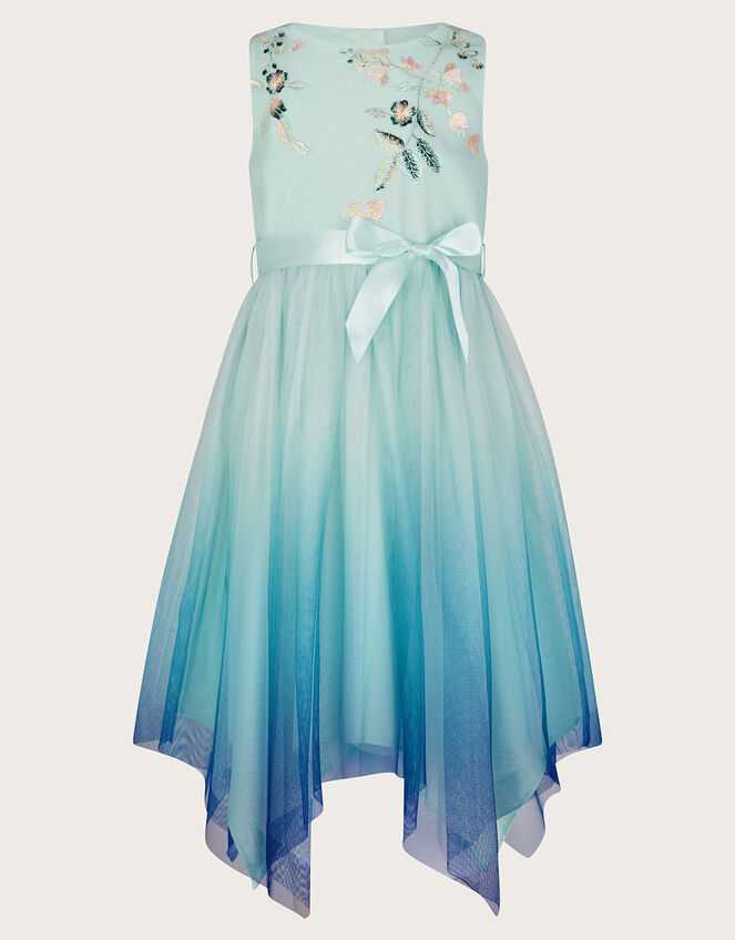 Ivana Ombre Embroidered Dress Blue | Girls' Dresses | Monsoon UK.