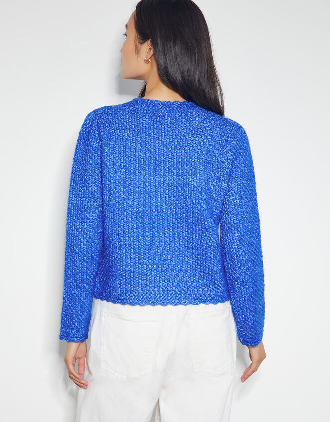 Suki Stitch Cardigan, Blue (BLUE), large