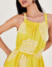 Tiered Halter Dress, Yellow (YELLOW), large