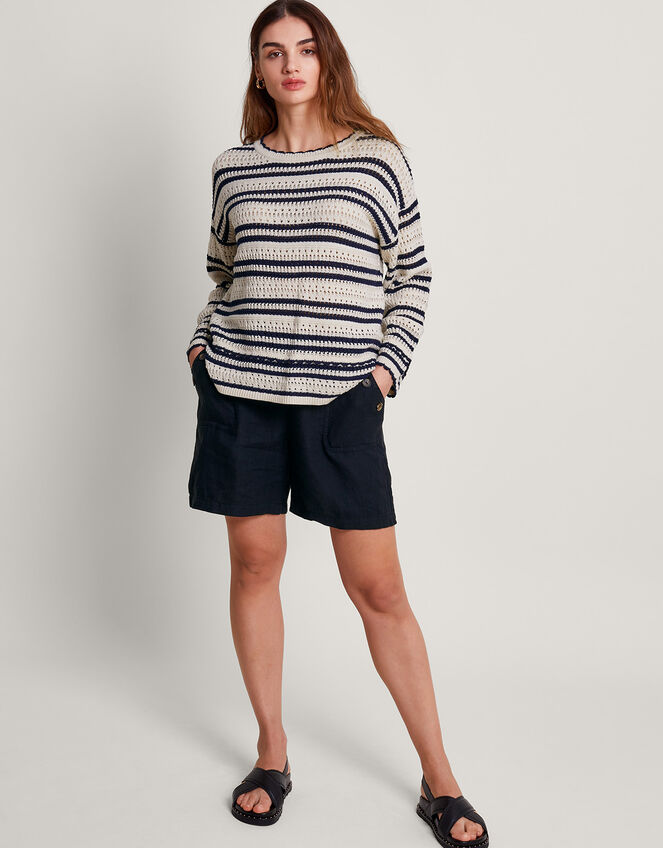 Sarah Stripe Jumper, Ivory (IVORY), large