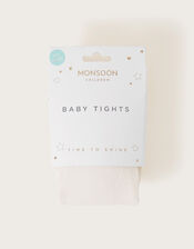 Baby Frosted Cotton Tights, Ivory (IVORY), large