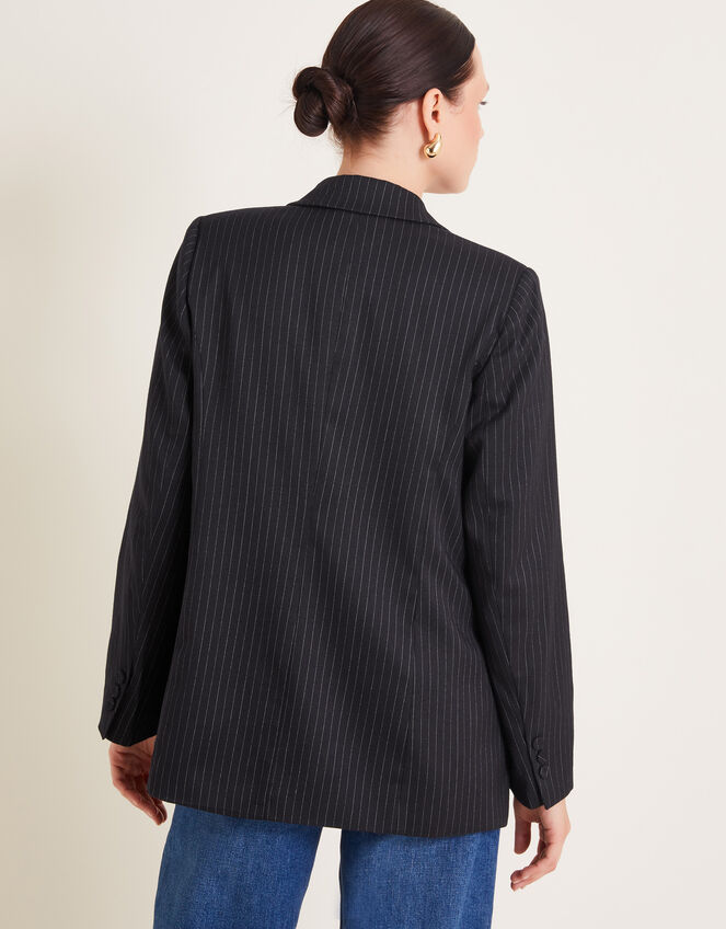 Paige Pinstripe Blazer, Blue (NAVY), large