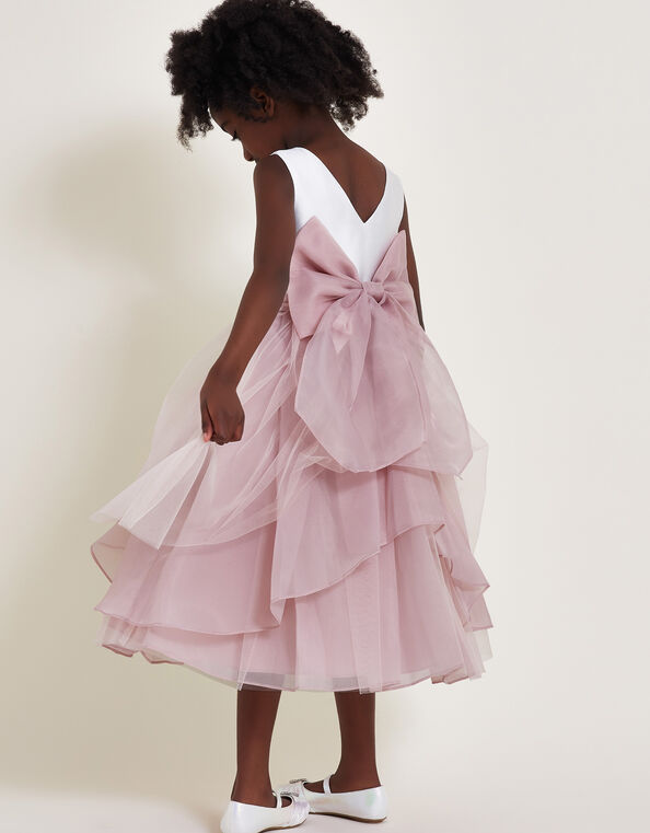 Olivia Organza Bow Dress, Pink (PINK), large