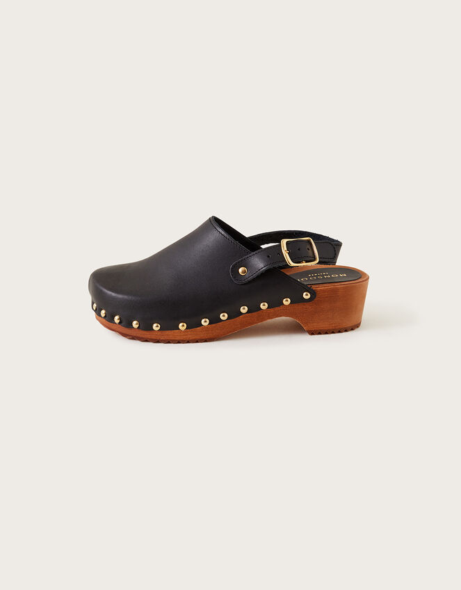 Leather Slingback Clogs Black | Women's Shoes | Monsoon UK.