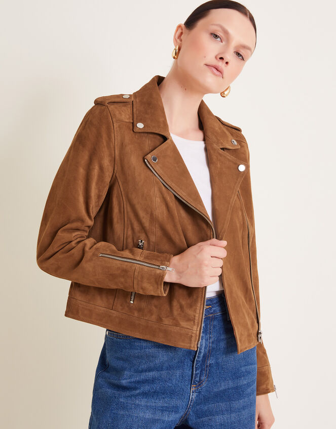 Sienna Suede Jacket , Tan (TAN), large