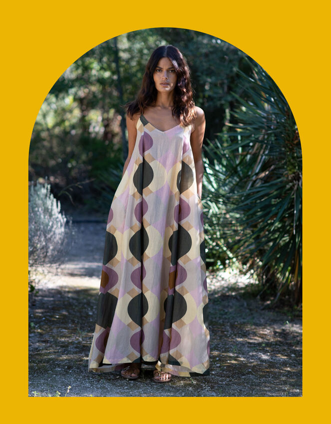 Lyrical Sisters Jazz Geometric Print Dress, Multi (MULTI), large