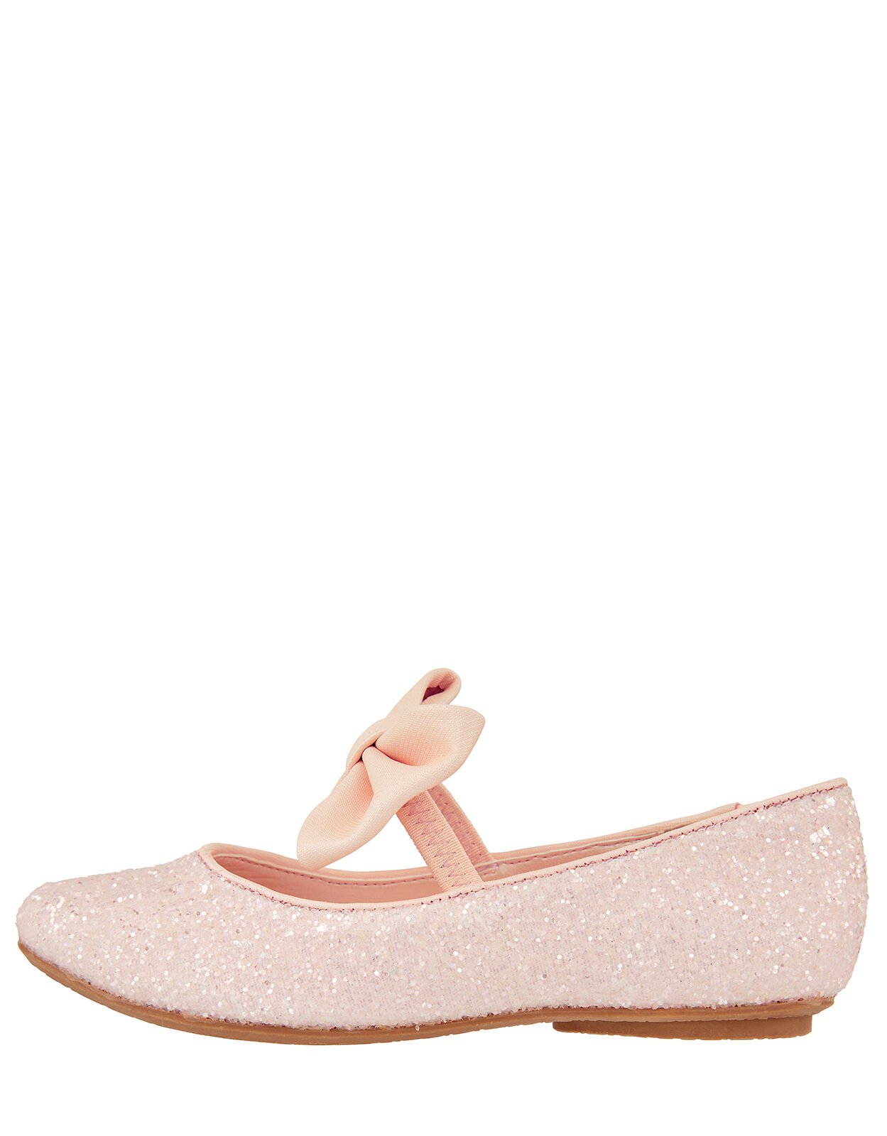 Estella Glitter Bow Ballerina Shoes 