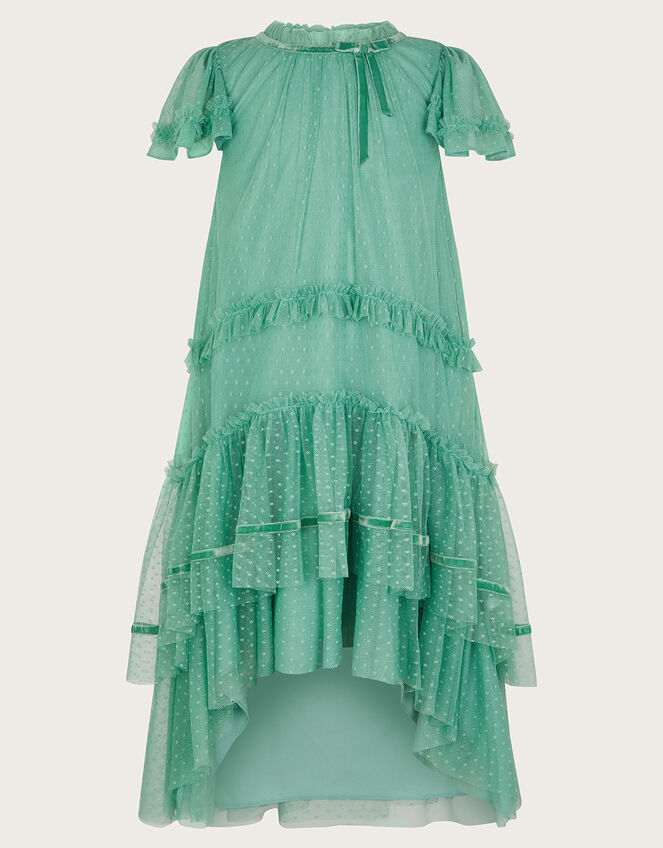 Sienna Dobby Swing Dress, Green (GREEN), large