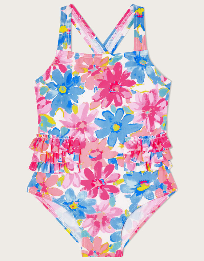 Baby Bold Flower Ruffle Swimsuit Multi